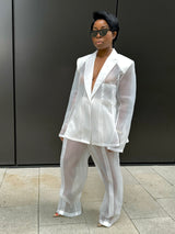 BLANCO ORGANZA SUIT