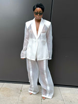 BLANCO ORGANZA SUIT